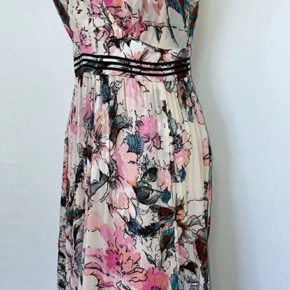 PLENTY TRACY REESE JUMPSUIT "GWYNETH"EMPIRE LINE FREE FLOWING FLORAL NWOT 2 - Picture 2 of 7